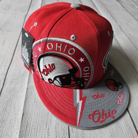 Other - Red and Gray Ohio Snapback Hat